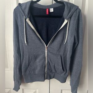 Divided/H&M blue gray zip up hoodie - size US 8/US medium